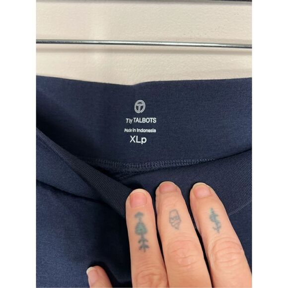 T by Talbots, Everyday causal pants, navy blue, cropped, size XLp - Picture 4 of 11